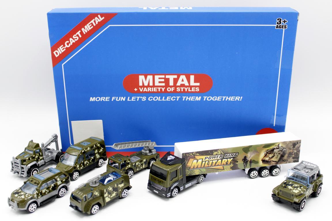 Military Construction Fire Rescue Model Vehicle Die Cast Metal Car Set (8533A)